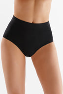 Bezszwowe figi Gabriella Midi Briefs z wysokim stanem w kolorze czarnym, rozmiar S #extras_black