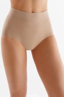 Bezszwowe figi Gabriella Midi Briefs z wysokim stanem w kolorze naturalnym, rozmiar S #extras_natural