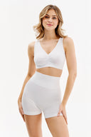Bezszwowy top z marszczeniem Shape Gabriella w kolorze białym, rozmiar S/M #extras_bianco