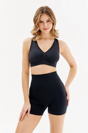 Bezszwowy top z marszczeniem Shape Gabriella w kolorze czarnym, rozmiar S/M #extras_nero