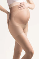 Cienkie rajstopy ciążowe Gabriella Mamma 20 den w kolorze gazela rozmiar 2 #extras_gazela