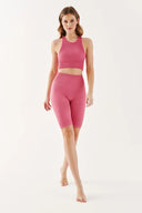Prążkowane kolarki damskie Gabriella Seamless Track Rib w kolorze rose, rozmiar S/M #extras_rose