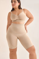 Gabriella Maxi Shape Sculpting Shorts — dziane szorty mocno modelujące z przedłużoną nogawką w kolorze natural, rozmiar S #extras_natural