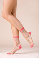 Skarpetki rajstopowe damskie Gigi w konfetti w kolorze candy rozmiar 35/38 #extras_candy