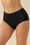 Majtki Gabriella BM047 gładkie bawełniane z wysokim stanem w kolorze czarnym rozmiar M #extras_nero