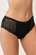 Figi damskie Gabriella BM050 z delikatnym prążkowaniem w kolorze czarnym, rozmiar M #extras_nero