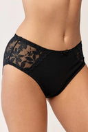 Figi damskie Gabriella BM051 z kwiatową koronką w kolorze nero, rozmiar S/M #extras_nero