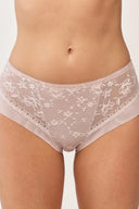 Figi damskie Gabriella BM060 z prześwitującej siateczki w kwiaty w kolorze rose, rozmiar S/M #extras_rose