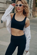 Bezszwowy krótki Tank Top damski