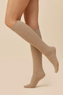 Ciepłe podkolanówki Gabriella SW072 z wełną alpaki w kolorze latte, rozmiar 35/38 #extras_latte