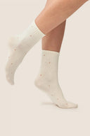 Skarpetki Gabriella SW089 za kostkę w kropeczki, kolor ecru, rozmiar 35/38 #extras_ecru