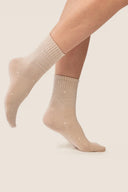 Skarpetki Gabriella SW089 za kostkę w kropeczki, kolor beige, rozmiar 35/38 #extras_beige