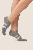 Stopki Gabriella SW095 w romby z połyskiem w kolorze melange light, rozmiar 35/38 #extras_melange light