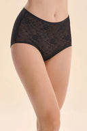 Majtki damskie Gabriella BM036 z podwyższonym stanem w kolorze nero, rozmiar M/L #extras_nero